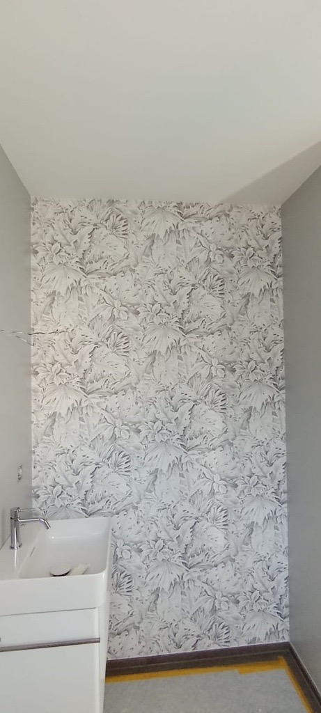 Detail einer tapezierten Wand